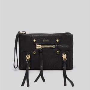 Botkier Black Heavy Wristlet with Gold hardware